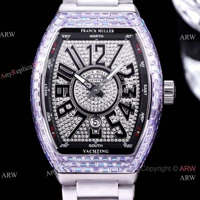 Bust Down Franck Muller Vanguard v45 Copy Watches Quartz Stainless Steel